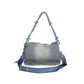 Blue Cotton Women Handbag