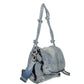Blue Cotton Women Handbag