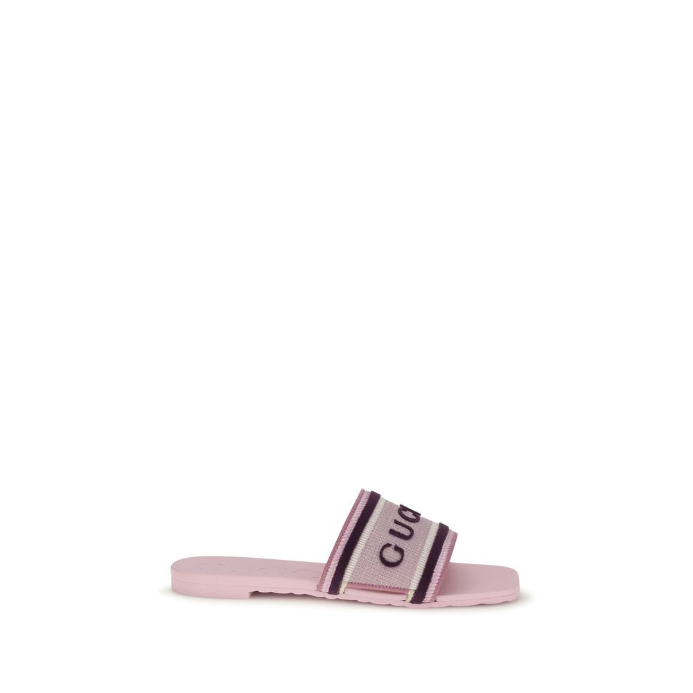 Multicolor Cotton Flat Sandals