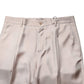 Beige Silk Straight Formal DressTrouser Pants