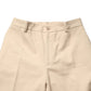 Beige Cotton Straight Men Dress Trouser Pants