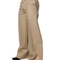 Beige Cotton Straight Men Dress Trouser Pants