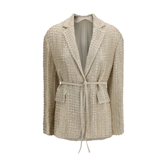 Beige Silk Coat