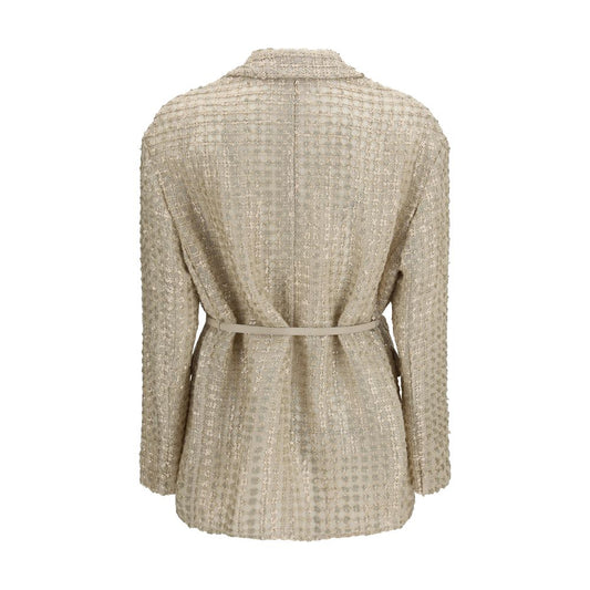 Beige Silk Coat