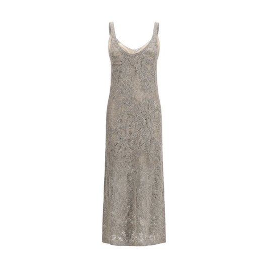 Gray Linen Casual Dress