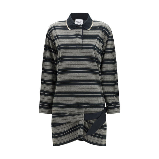 Gray Cotton Casual Dress