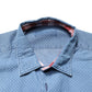 Blue Cotton Slim Fit Collared LongSleeve Casual Shirt