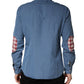 Blue Cotton Slim Fit Collared LongSleeve Casual Shirt
