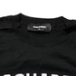 Black Logo Knitted Crew Neck Men Pullover Sweater