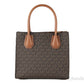MICHAEL KORS Mercer 35S1GM9M2B Medium Logo And Leather Accordion Crossbody Bag In Brown