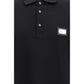 Black Cotton Polo Shirt
