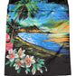 Black Tropical Hawaiian Trunks Shorts Swimwear