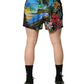 Black Tropical Hawaiian Trunks Shorts Swimwear