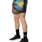 Black Tropical Hawaiian Trunks Shorts Swimwear
