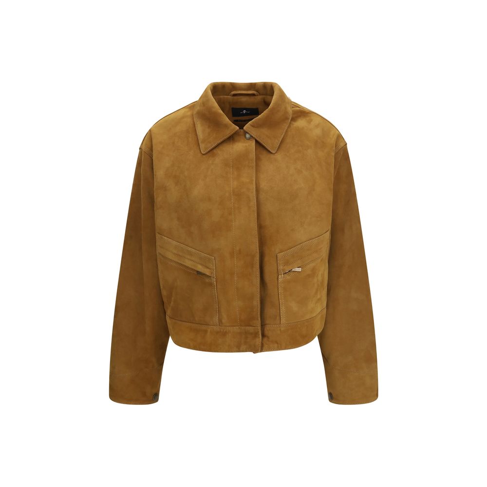 Beige Suede Leather Coat