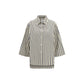 Blue Cotton Pattern Shirt
