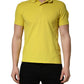 Yellow Short Sleeve Pique Men Cotton Polo Shirt T-shirt