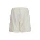 White Cotton Bermuda Shorts