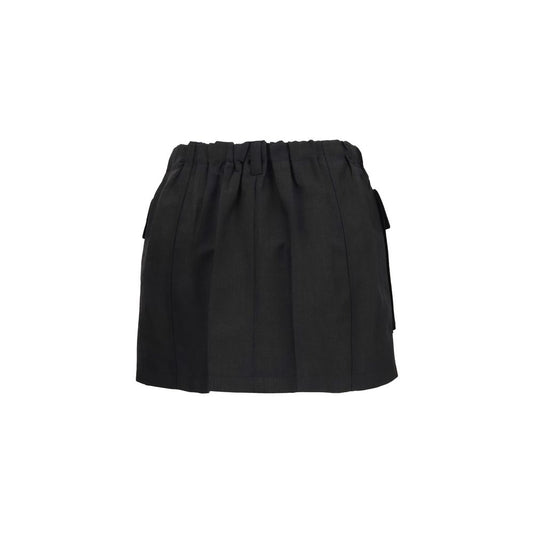 Gray Linen Mini Skirt