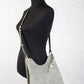 Michael Kors Joan Small Green Perforated Suede Leather Slouchy Messenger Handbag