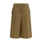 Bicolor Linen Bermuda Shorts