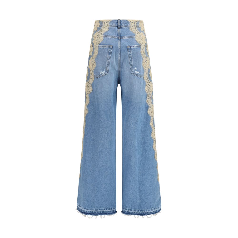 Blue Cotton Jeans Denim