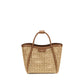 Beige Raffia Shoulder Bag