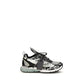 Gray Polyurethane Athletic Sneakers