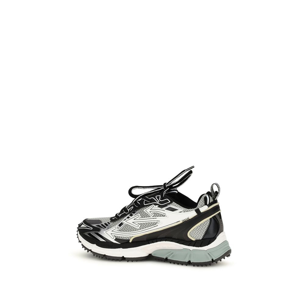 Gray Polyurethane Athletic Sneakers