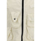 Beige Cotton Sleveless Jacket