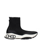 Black Fabric Ankle Boots