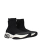 Black Fabric Ankle Boots