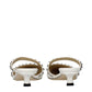 White Leather Flat Sandals
