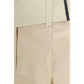 Beige Cotton Casual Pants