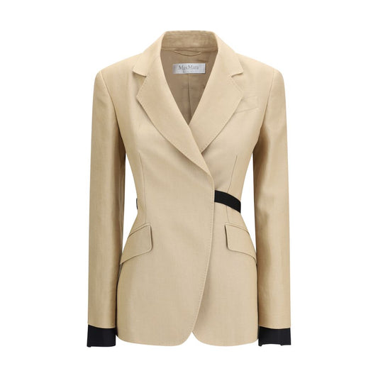Beige Linen Coat