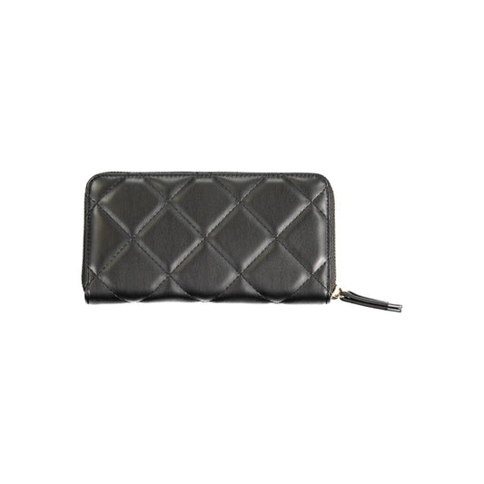 Black Polyurethane Women Wallet