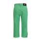 Bicolor Cotton Cropped Jeans