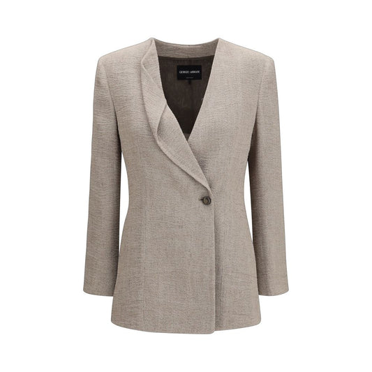 Beige Linen Blazer