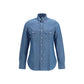 Blue Cotton Dress Shirt