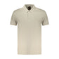 Beige Cotton Men Polo Shirt