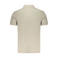 Beige Cotton Men Polo Shirt