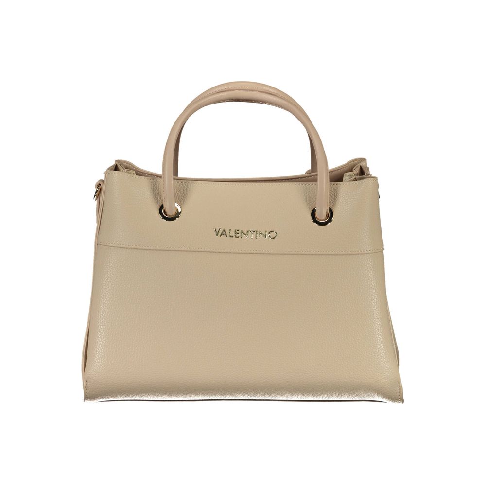 Beige Polyurethane Women's Bag