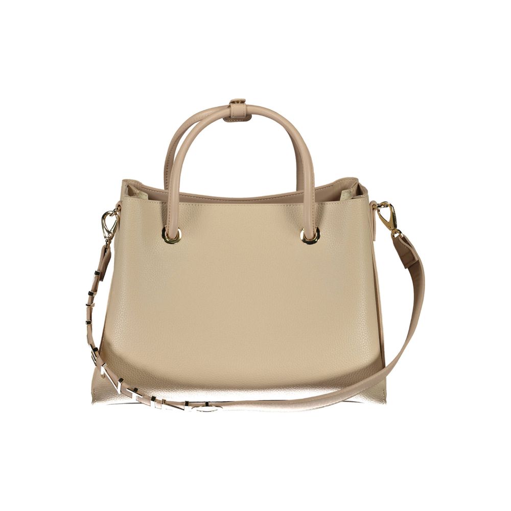 Beige Polyurethane Women's Bag