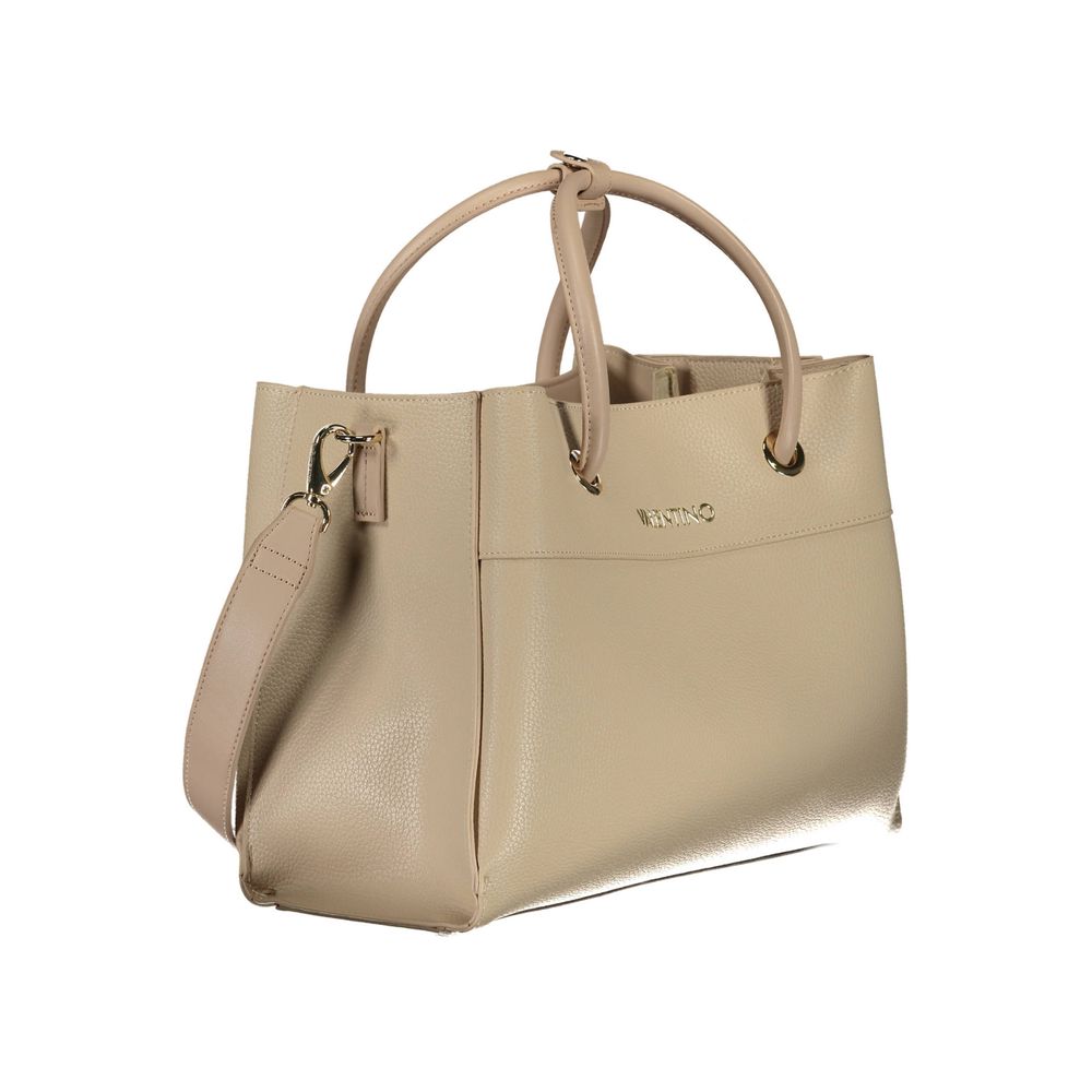 Beige Polyurethane Women's Bag