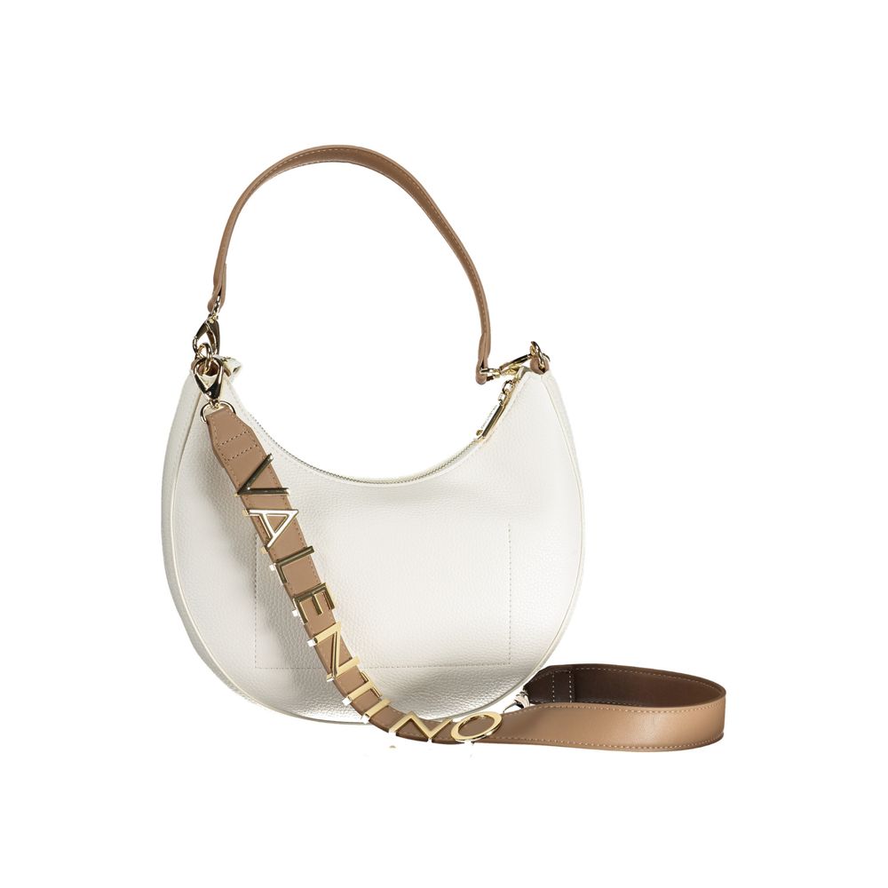 Bianco Polyurethane Women Handbag