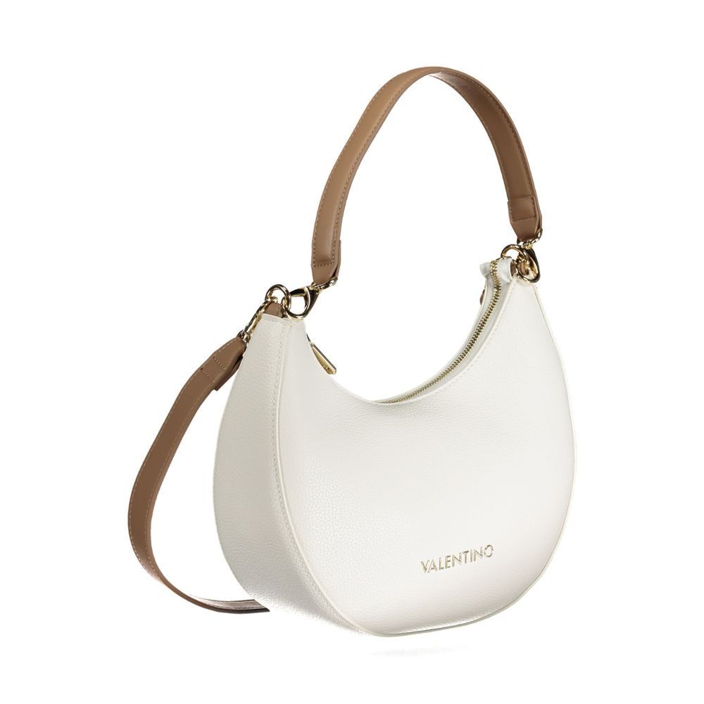Bianco Polyurethane Women Handbag
