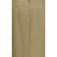Beige Linen Midi Skirt