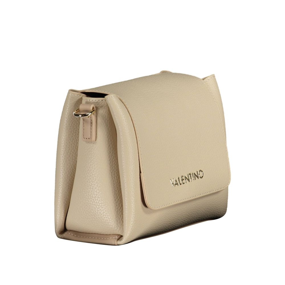 Beige Polyurethane Women's Bag