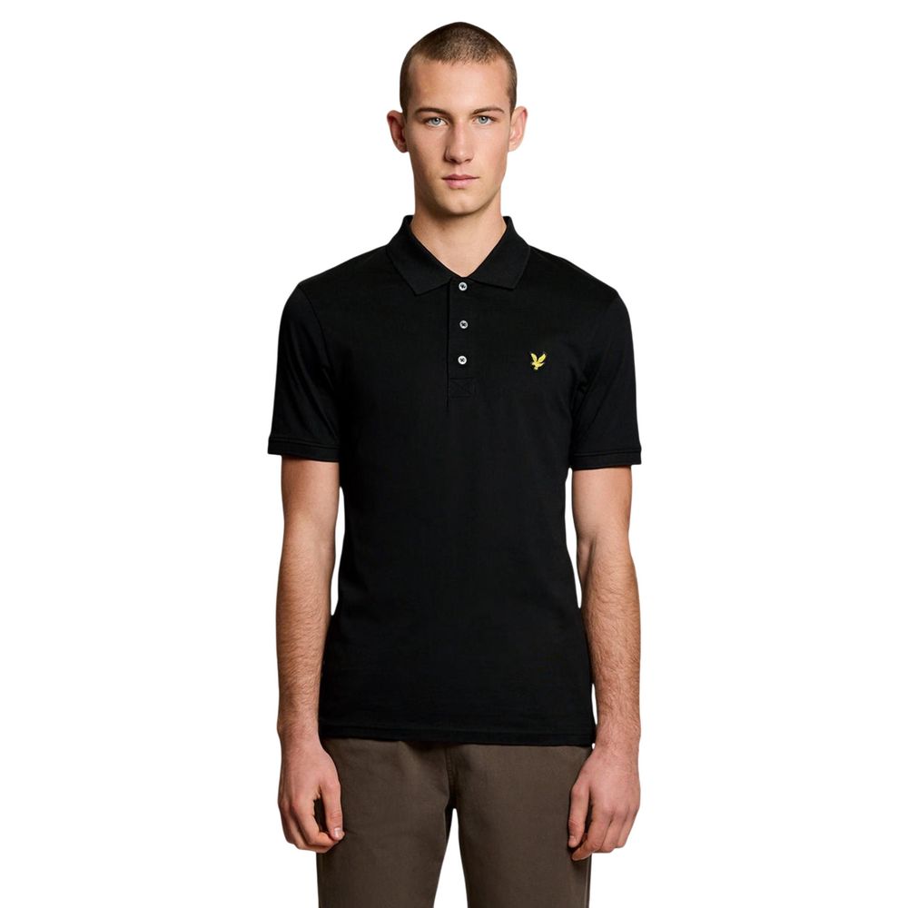 Black Cotton Polo Shirt
