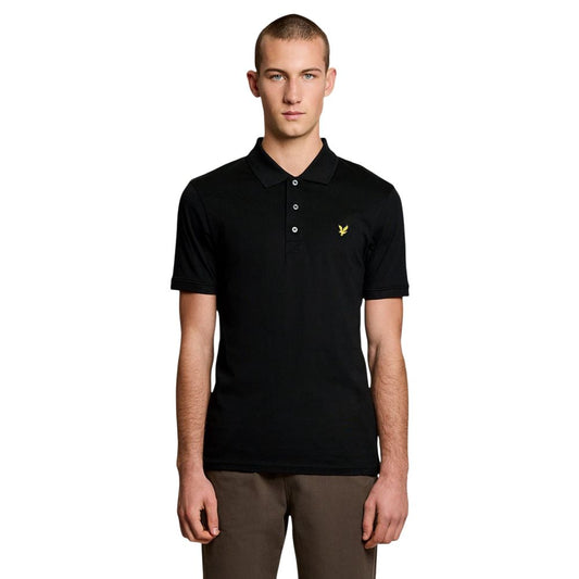 Black Cotton Polo Shirt